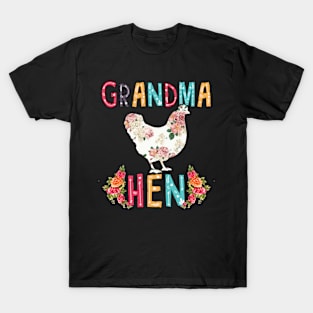 Grandma Hen chicken floral T-Shirt